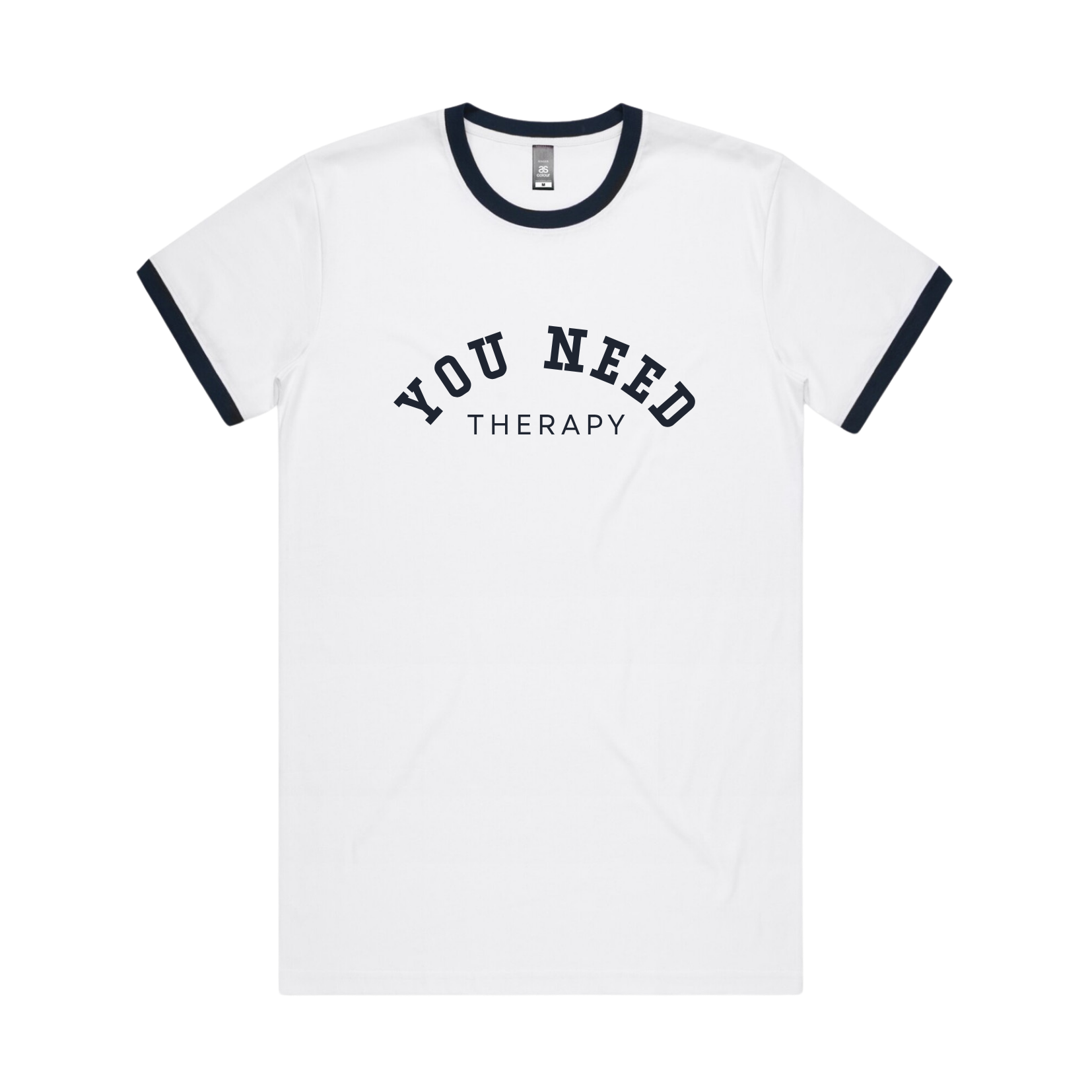 MADE TO ORDER // Navy on White 'What I Deserved' Lyric Ringer Tee