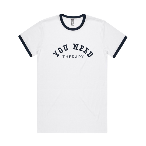 MADE TO ORDER // Navy on White 'What I Deserved' Lyric Ringer Tee