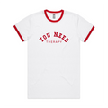MADE TO ORDER // Red on White 'What I Deserved' Lyric Ringer Tee
