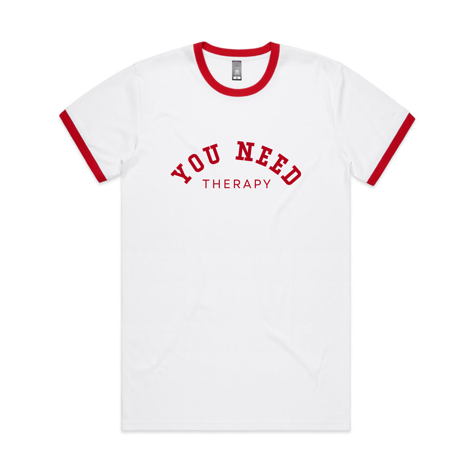 MADE TO ORDER // Red on White 'What I Deserved' Lyric Ringer Tee